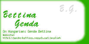 bettina genda business card